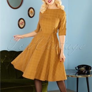 Retro vintage inspired Gabrielle check dress by Banned Retro